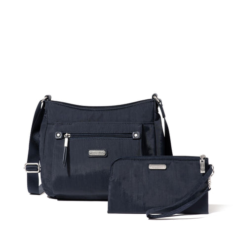 Baggallini Uptown Bagg with RFID Phone Wristlet - Crossbody Bag for Women Travel Purse - Lightweight Water-Resistant Baggallini