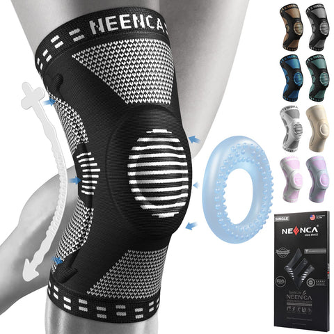 NEENCA Professional Knee Brace for Pain Relief, Medical Knee Support with Patella Pad & Side Stabilizers, Compression Knee Sleeve for Meniscus Tear, ACL, Joint Pain, Runner, Workout - FSA/HSA Eligible NEENCA