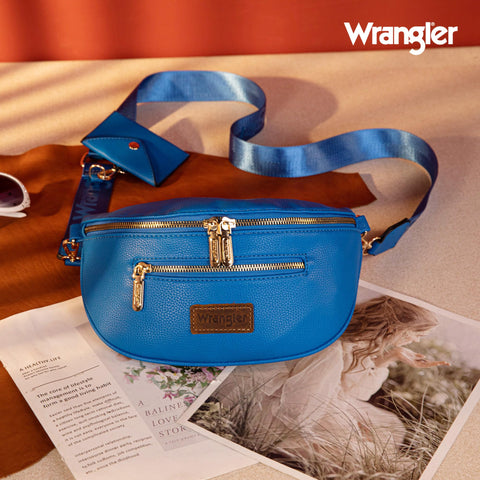 Wrangler Fanny Packs for Women Crossbody Sling Bag Waist Bag with Card Holder Wrangler