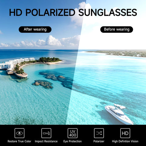 MASDUN Polarized Sunglasses for Women Men Classic Retro Style Sun glasses UV Protection (3 Pack) (Brown Gradient + Transparent Brown + Black)