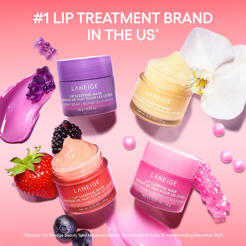 LANEIGE Mini Lip Glowy Balm Set: Keeps Lips Hydrated, Glossy, and Moisturized with Nourishing Shea and Murumuru Butters LANEIGE