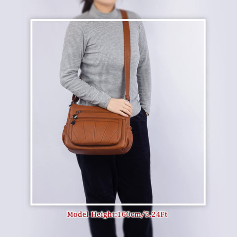 Crossbody Purse for Women Ladies Soft PU Leather Shoulder Bag Medium Roomy Handbag Fashion Tote Top Handle Satchel VOLGANIK ROCK