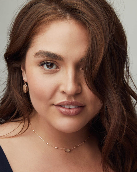 Kendra Scott Lee Drop Earrings for Women, Fashion Jewelry, 14k Gold-Plated, Rose Quartz