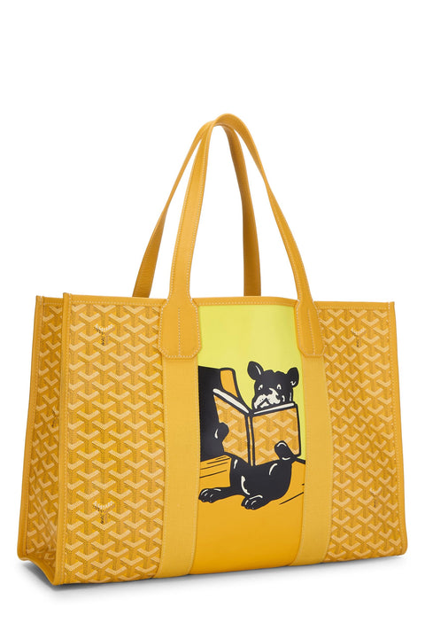 Goyard, Pre-Loved Yellow Goyardine Villette Tote MM, Yellow Goyard