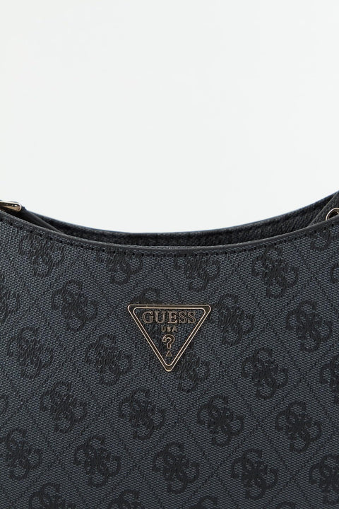 GUESS Noelle Top Zip Shoulder Bag, Coal Logo GUESS