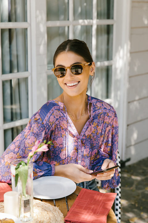 Peepers by PeeperSpecs Women's Boho Reading Sunglasses Round, Amber, 47 + 2.5 Peepers by PeeperSpecs