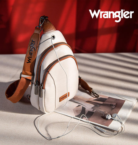 Wrangler Crossbody Sling Bags for Women Large Cross Body Purse with Headphone Hole Wrangler