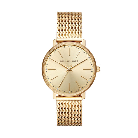 Michael Kors Pyper Three-Hand Gold-Tone Stainless Steel Mesh Women's Watch (Model: MK4339) Michael Kors