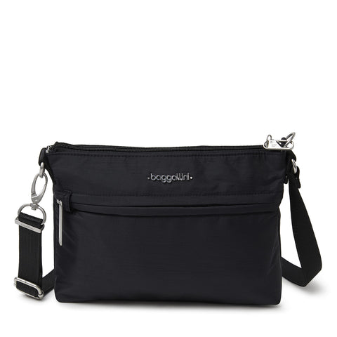 Baggallini Womens Anti-theft Memento Crossbody Bag Cross Body, Black, One Size US Baggallini