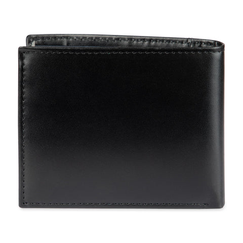 Tommy Hilfiger Men's Leather Wallet – Slim Bifold with 6 Credit Card Pockets and Removable ID Window, Black Cambridge, One Size