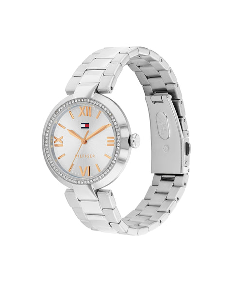 Tommy Hilfiger Women's Stainless Steel Watch: Timeless Elegance with Roman Numerals (Model 1782681) Tommy Hilfiger