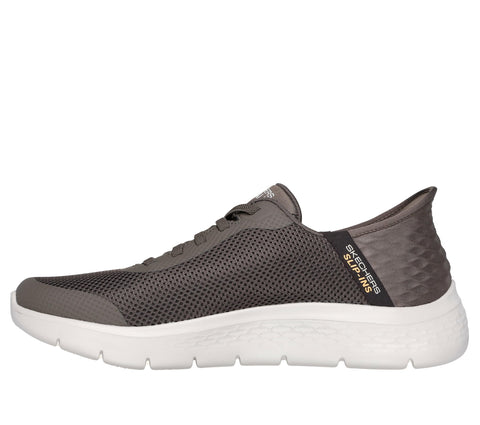 Skechers Men's Go Walk Flex Hands Up Hands Free Slip-Ins Sneaker, Brown, 10.5 X-Wide