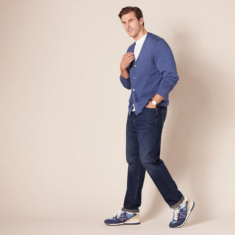 Amazon Essentials Men's Athletic-Fit Stretch Jeans - Discontinued Colors, Dark Wash, 34W x 32L