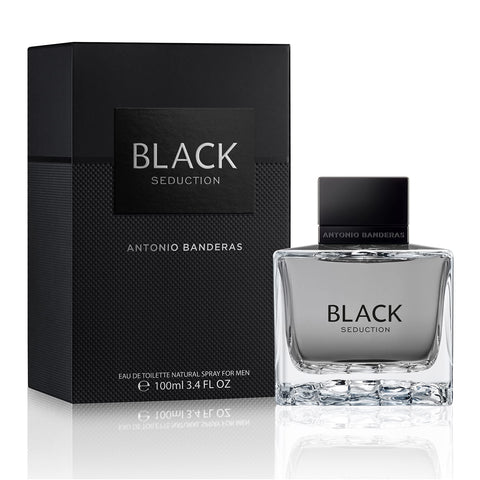 Antonio Banderas Perfumes - Black Seduction - Eau de Toilette Spray for Men - Long Lasting - Elegant, Masculine and Sexy Fragance - Amber Woody Scent- Ideal for Special Events - 3.4 Fl Oz BANDERAS