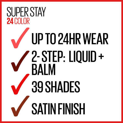 Maybelline Super Stay 24, 2-Step Liquid Lipstick Makeup, Long Lasting Highly Pigmented Color with Moisturizing Balm, Blush On, Pink, 1 Count MAYBELLINE