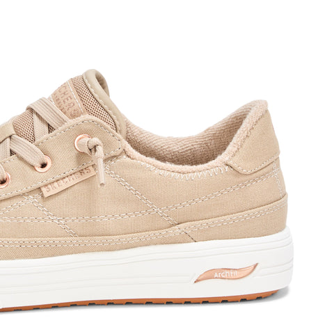 Skechers Women's Arch Fit Arcade-Meet Ya There Sneaker, Taupe, 9