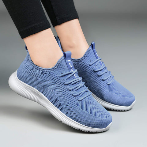 Lamincoa Womens Slip On Walking Shoes Non Slip Casual Road Running Lightweight Mesh Fashion Sneakers for Gym Travel Workout Blue Lamincoa