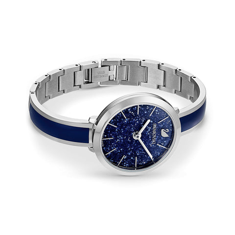 SWAROVSKI Crystalline Delight Watch, Swiss Quartz Watch with Blue Crystals, Matching Enamel, Stainless Steel Casing, Part of the Swarovski Crystalline Delight Collection SWAROVSKI