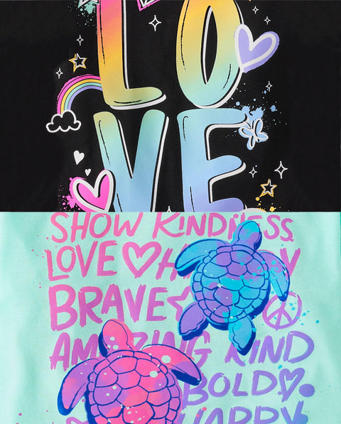 The Children's Place Girls Animal Long Sleeve Graphic T-Shirts,Multipacks Animals 5-Pack Medium