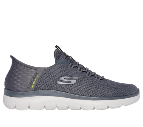 Skechers Men's Summits High Range Hands Free Slip-in Sneaker, Charcoal, 10.5