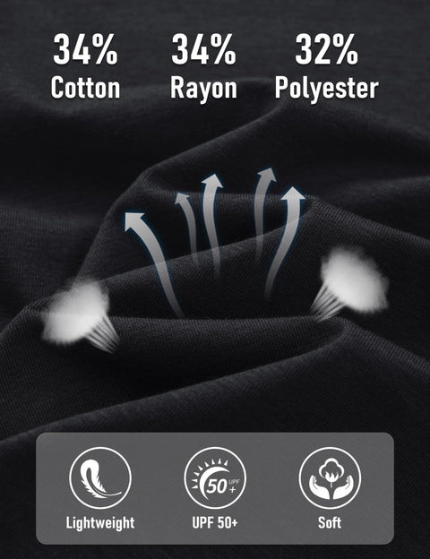 MAGCOMSEN Black Long Sleeve Shirt for Woman Casual Womens Crew Neck Tops 2025 Fall Top Basic Tee Classic Fit T Shirts Trendy Clothing M