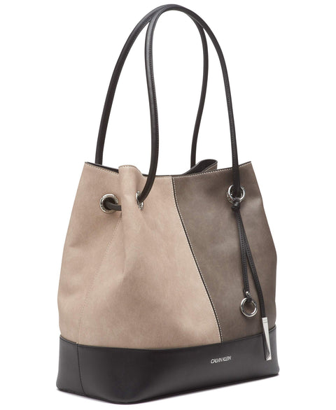 Calvin Klein Gabrianna Novelty North/South Key Item Tote, Grey Combo Calvin Klein