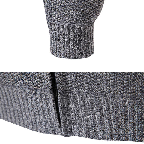 Mylldey Mens Hoodies Knit Sweater, Full Zip Fleece Lined Cardigan Sweaters Casual Regular Fit Knit Hooded Men Sweater Jacket(Blue, L)