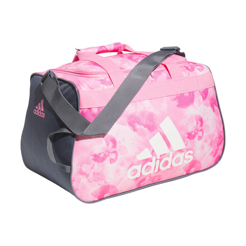 adidas Diablo Small Duffel Bag, Essential Floral Bliss Pink/Off White/Onix Grey, One Size adidas