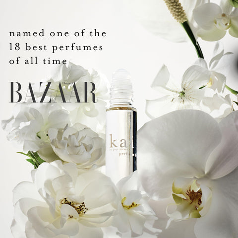 kai perfume oil - gardenia wrapped in white exotic flowers. eau de perfume roll-on oil, 1/8 oz., vegan, cruelty free, made in the usa