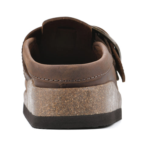 WHITE MOUNTAIN Women's Bueno Mule, Brown/Leather, 11 M