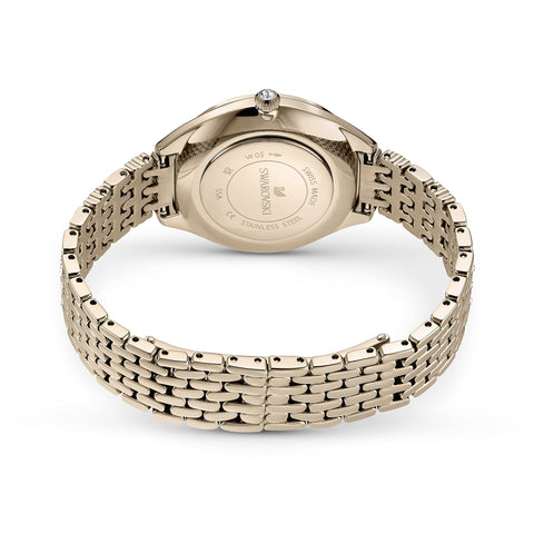 SWAROVSKI Unisex-Adult's Attract Stainless Steel Swiss Quartz Watch with Metal Strap, Gold, 0 (Model: 5516305) SWAROVSKI