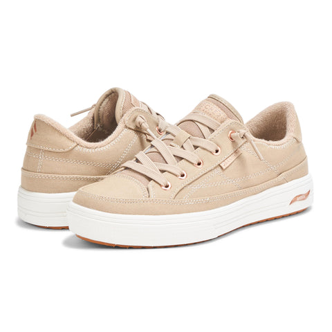 Skechers Women's Arch Fit Arcade-Meet Ya There Sneaker, Taupe, 9