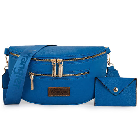 Wrangler Fanny Packs for Women Crossbody Sling Bag Waist Bag with Card Holder Wrangler
