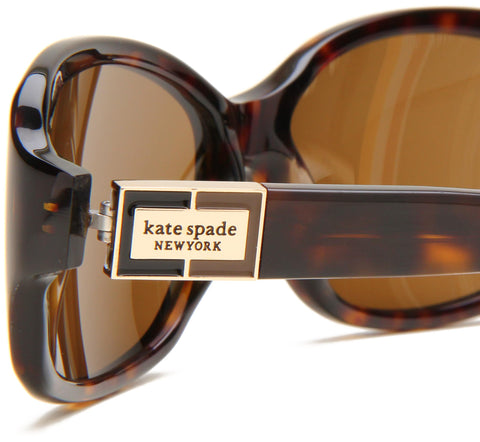 Kate Spade New York Annika Sunglasses, Women's Trendy Polarized Square Sunglasses with 100% UV Protection Coating & Branded Travel Case