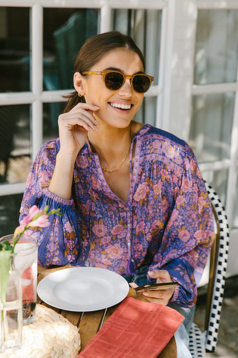 Peepers by PeeperSpecs Women's Boho Reading Sunglasses Round, Amber, 47 + 2.5 Peepers by PeeperSpecs