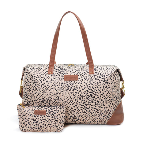 Jadyn Luna Women's Weekender Bag and Travel Duffel, Large 37 Liter Capacity (Cheetah Spot) Jadyn
