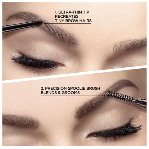 L'Oreal Paris Makeup Brow Stylist Definer Waterproof Eyebrow Pencil, Ultra-Fine Mechanical Pencil, Draws Tiny Brow Hairs and Fills in Sparse Areas and Gaps, Dark Brunette, 0.003 Ounce (Pack of 1) L'Oreal Paris