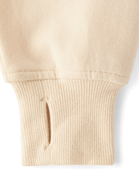 The Children's Place,Girls,Long Sleeve Fleece Quarter Zip Pullover,Frappe,Small