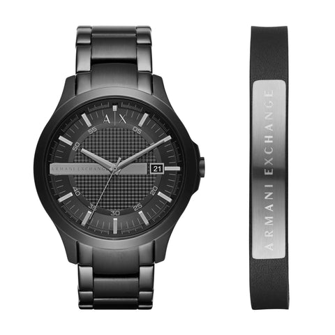 A｜X ARMANI EXCHANGE Men's Stainless Steel Watch & Bracelet Gift Set (Model: AX7101) A｜X ARMANI EXCHANGE