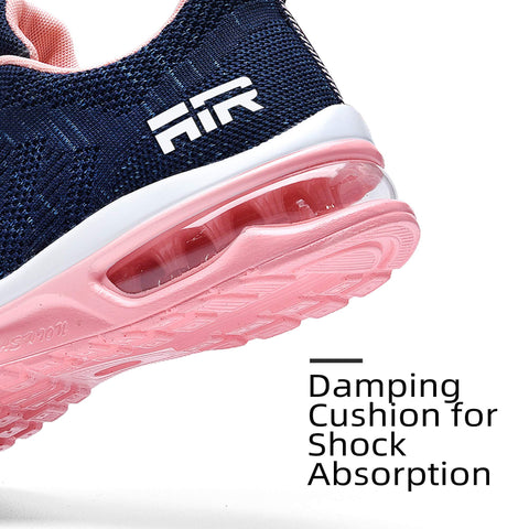 Lamincoa Women's Running Shoes Fashion Air Cushion Sneakers Lightweight Anti Slip Sports Shoes for Indoor Outdooor Jogging Blue-Pink 8 Lamincoa