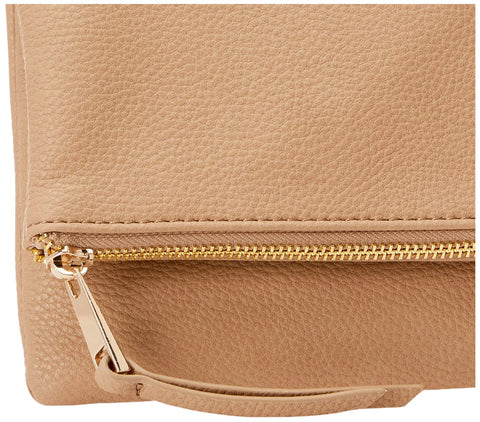 The Drop Women's Southampton Zipper Foldover Clutch, Taupe, One Size The Drop