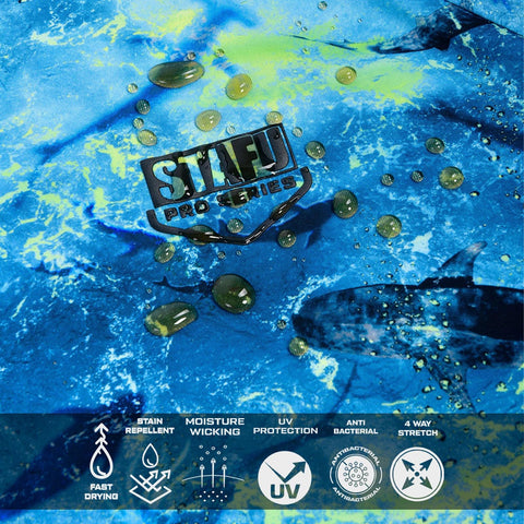 Stafu Pro Series Sirena Women's UV Hoodie | Lightweight Breathable Rash Guard Shirt with Curved Waist & Extended Hem