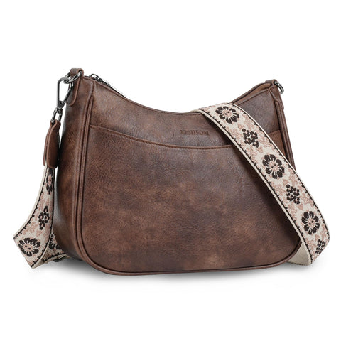 APHISON Crossbody Bags for Women Trendy, Leather Crossbody purse with Adjustable Strap, Women's Crossbody Shoulder Handbags