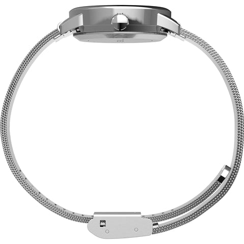 Timex Women's TW2U07900 Easy Reader 25mm Silver-Tone Stainless Steel Mesh Bracelet Watch Timex