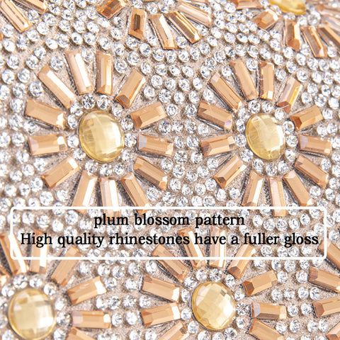 BBTT.ful Shoulder Bags Crossbody Bag Purses Handbags Crystals Rhinestone Evening Bag for Women Clutch Purse with Chain (champagne) BBTT.ful