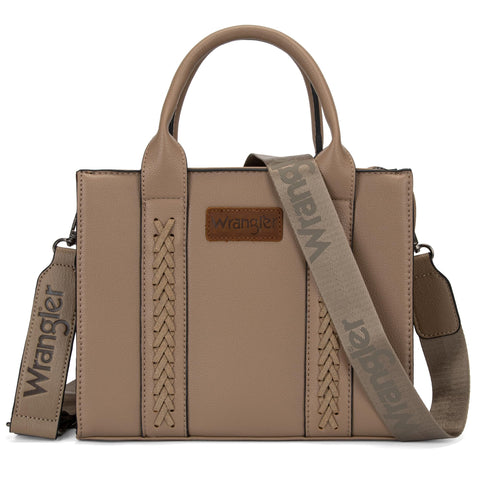 Wrangler Tote bag for women satchel bag purse for womens purses and handbags cute trendy Women's Purses bolsa wrangler para mujer with Zipper and Pocket top handle with strap khaki WG70-8120DKH Montana West