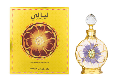 Swiss Arabian Yulali - Luxury Products From Dubai - Long Lasting And Addictive Personal Perfume Oil Fragrance - A Seductive Signature Aroma - 0.5 Oz Swiss Arabian