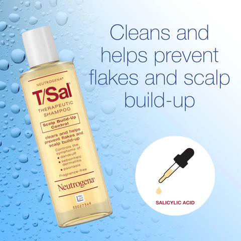 Neutrogena T/Sal Therapeutic Scalp Shampoo for Scalp Build-Up Control with 3% Salicylic Acid, Scalp Treatment for Dandruff, Scalp Psoriasis & Seborrheic Dermatitis Relief, 4.5 fl. oz Neutrogena