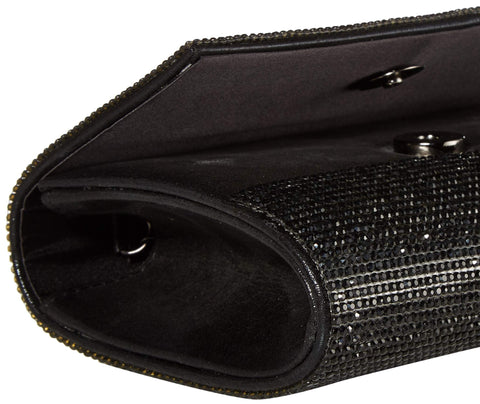 Jessica McClintock womens Alexis Sparkle and Shine Clutch Evening Bag, Black, One Size US Jessica McClintock