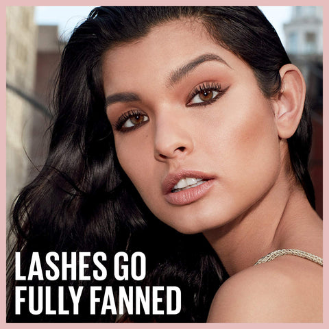 Maybelline Lash Sensational Washable Mascara, Lengthening and Volumizing for a Full Fan Effect, Blackest Black, 1 Count MAYBELLINE